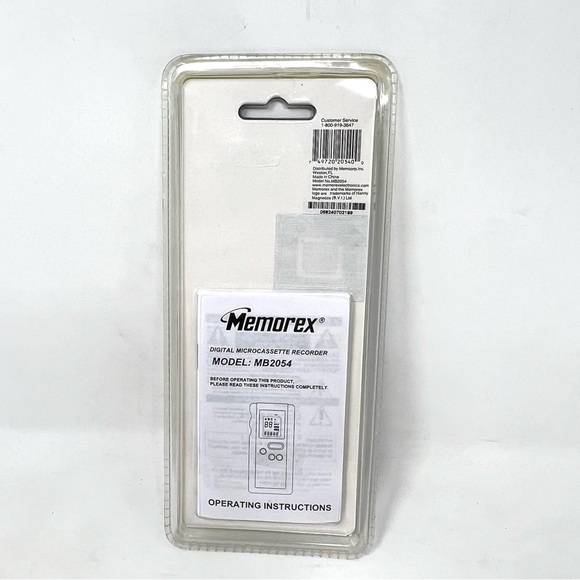 Memorex Digital Voice Recorder 4 Hour Voice Activated MB2054 New Sealed NOS VTG - Picture 3 of 3